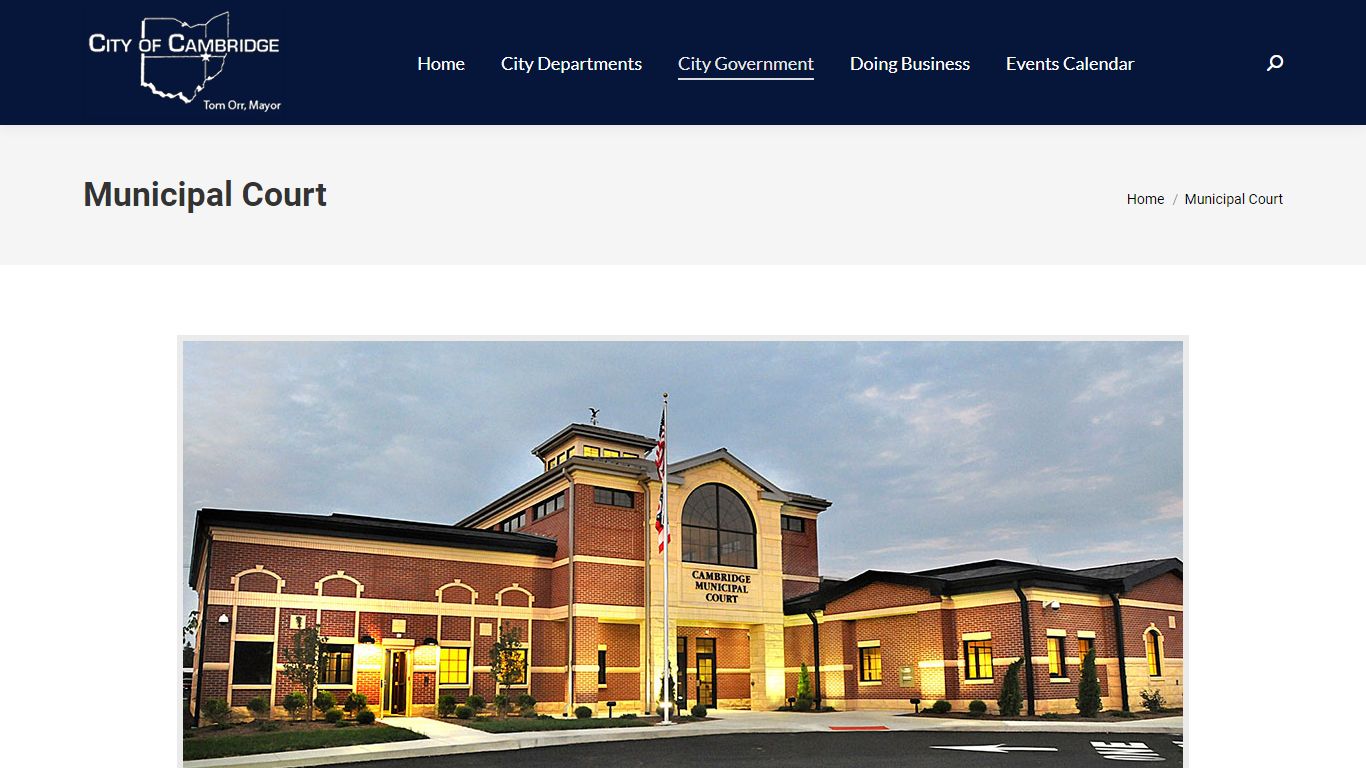 Municipal Court – City of Cambridge, OH – City of Cambridge, Ohio